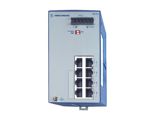 Hirschmann OpenRail RS20 8TX-RJ -40 to 70°C, 9.6-60 VDC Unmanaged, GL